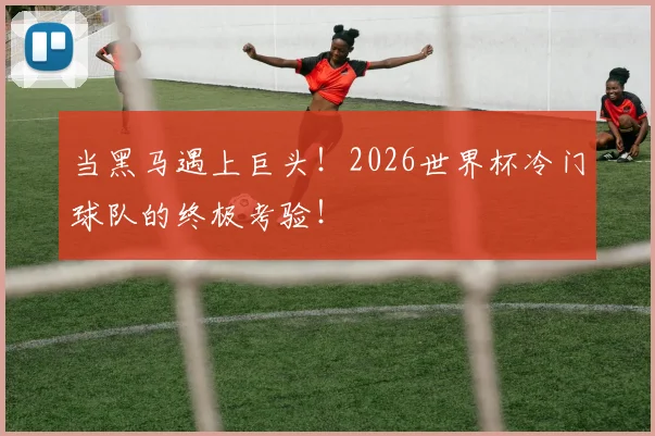当黑马遇上巨头！2026世界杯冷门球队的终极考验！
